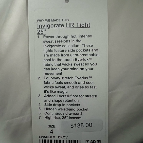 Invigorate HR TIGHT 25” - Picture 2 of 2